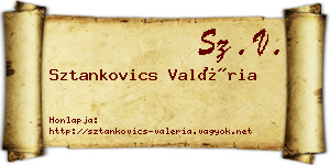 Sztankovics Valéria névjegykártya