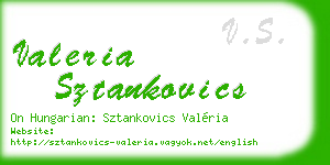 valeria sztankovics business card